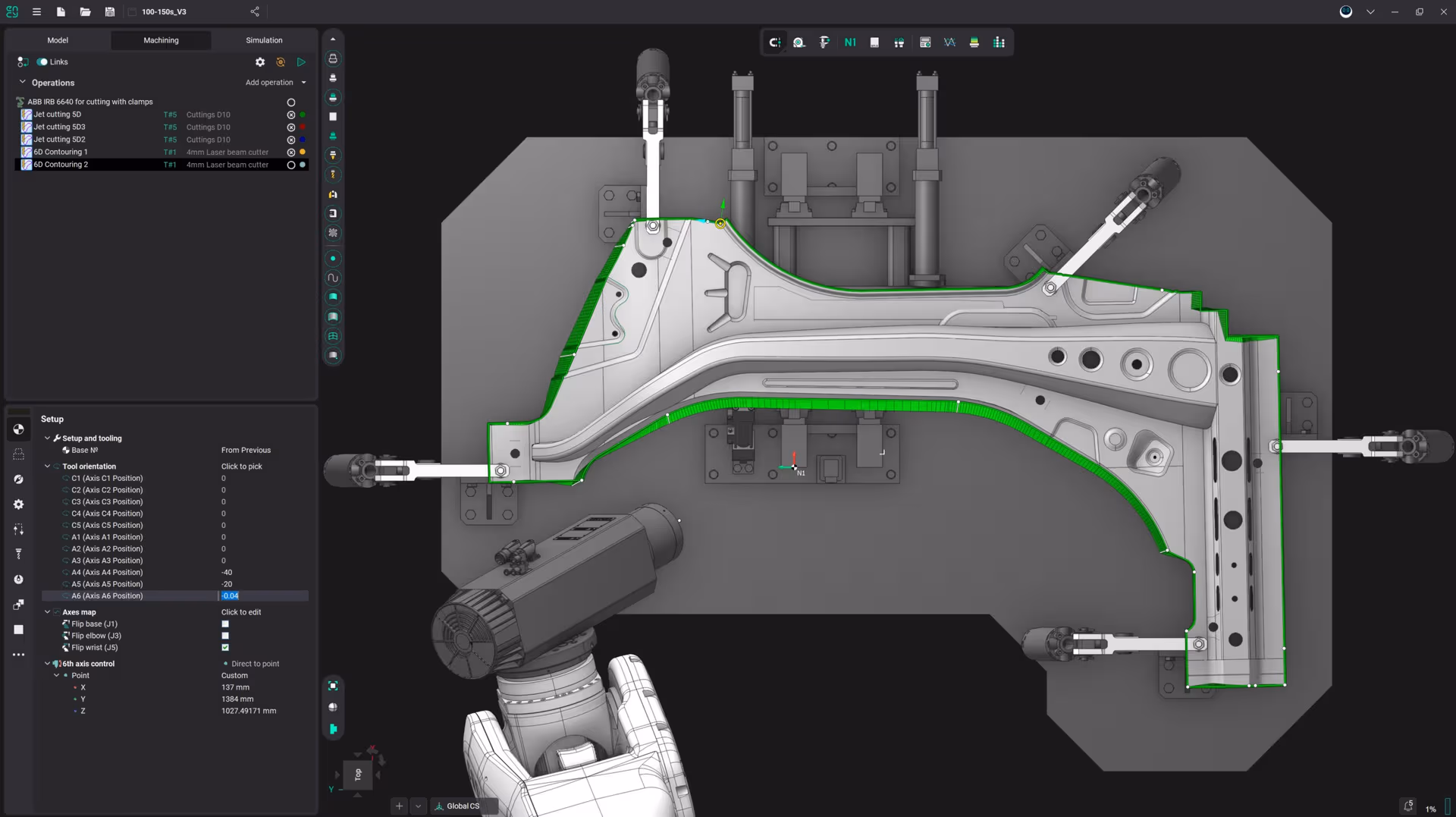 Simple toolpath calculation