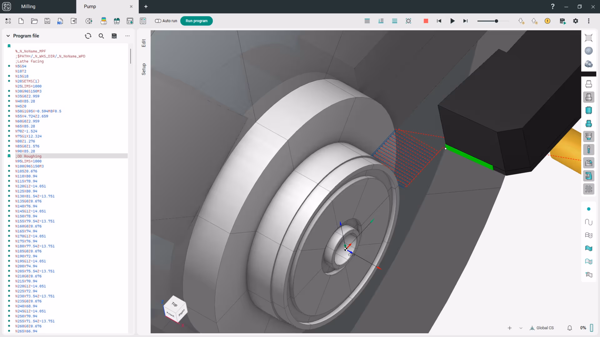 NC code simulation