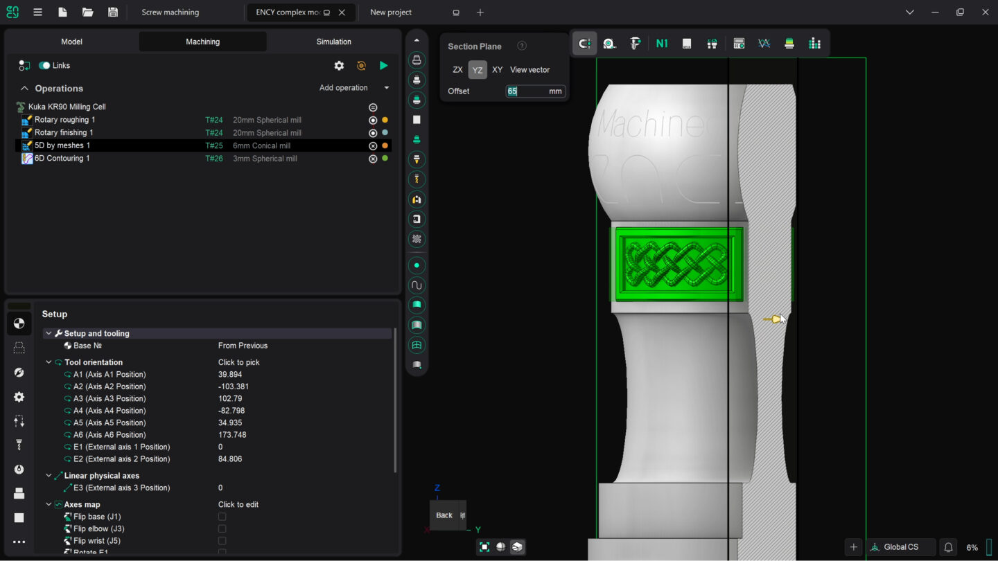 A digital interface displaying a design process for a project.