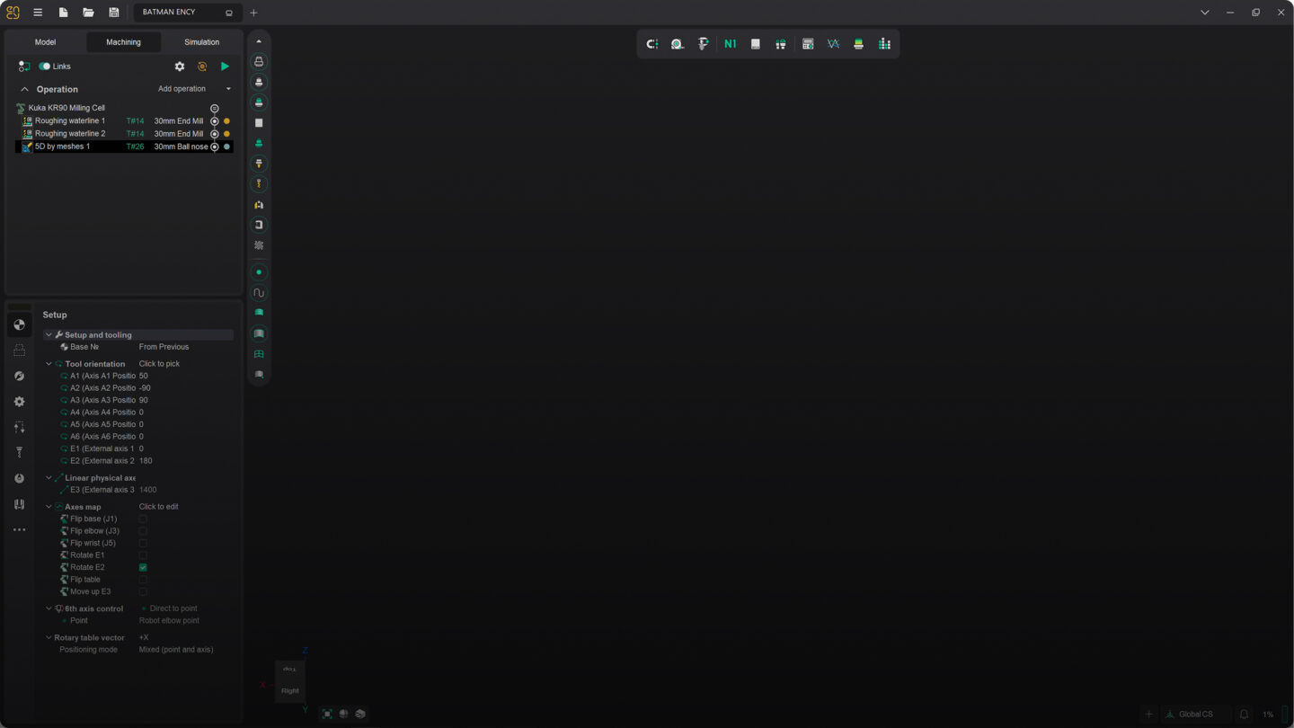 A robotic miner drills into the earth's surface for resources.