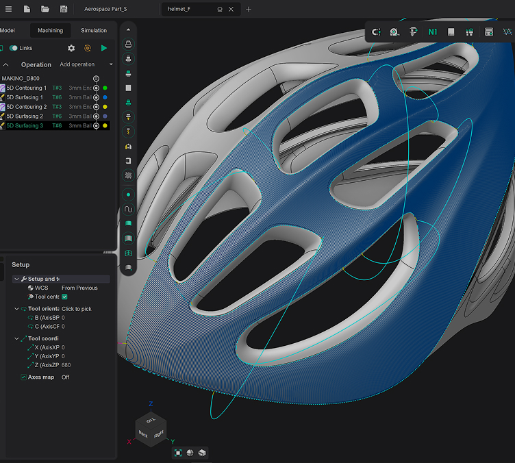 A detailed 3D model of a bicycle helmet showcasing design features.