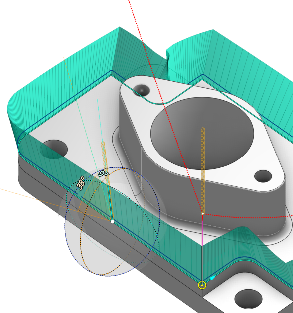 A 3D model showcasing interactive elements in engineering design.