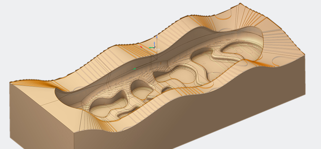 A 3D rendering showcases a detailed stock tracking model design.