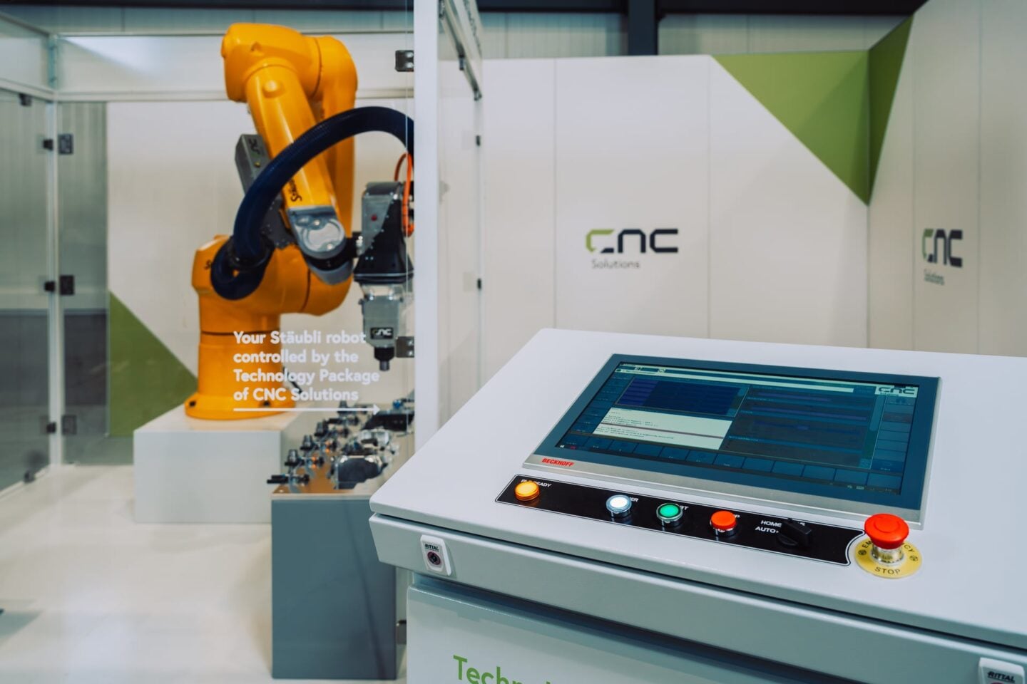 ENCY Robot, a Stäubli Robot, and a Beckhoff Controller as a Technology Package