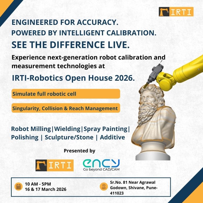 Next-generation robot calibration event hosted by ENCY and IRT.