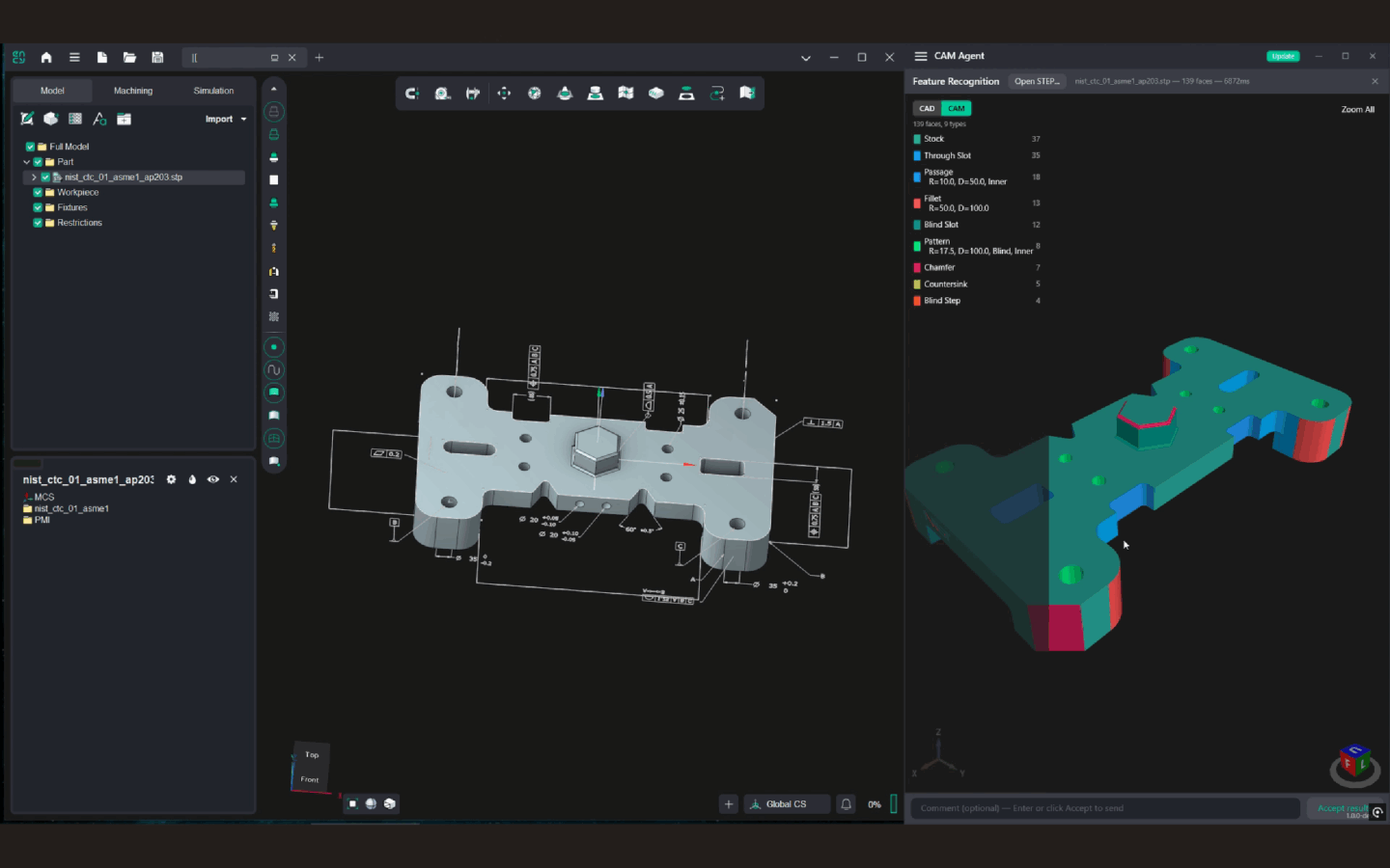 3D model feature recognition by AI Superagent