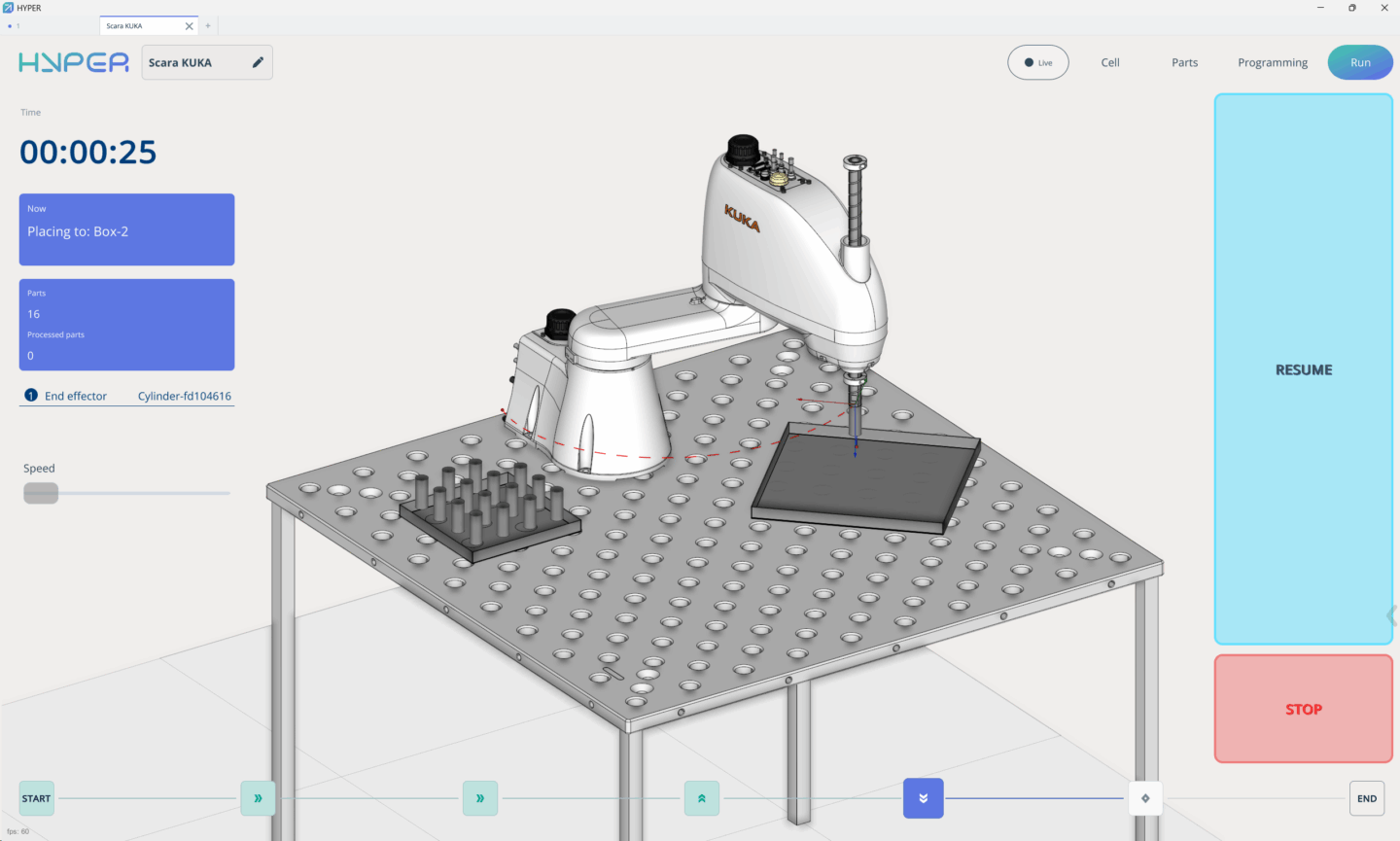 ENCY Hyper supports for SCARA robots