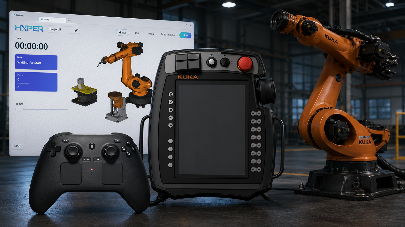 The Steam Controller and an Industrial Robot: An Unexpected