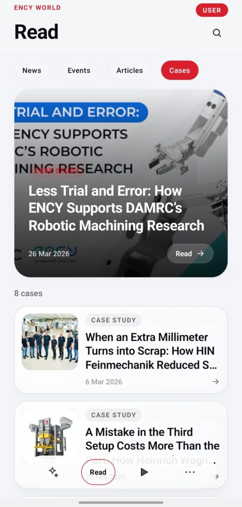 Use Case Section of ENCY World App