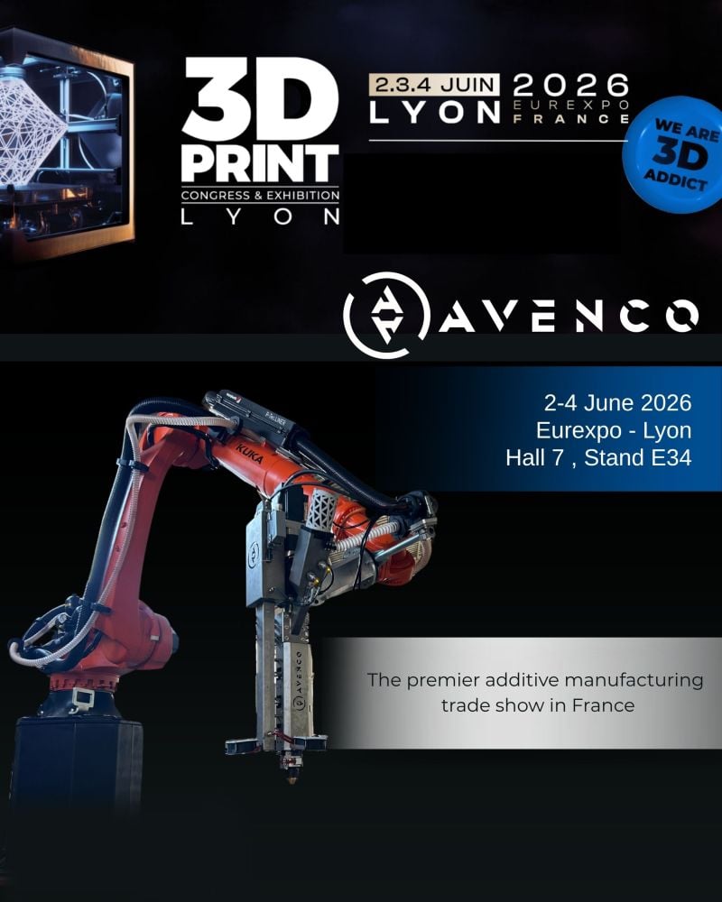 A robotic arm is showcased at a CAD/CAM technology event.