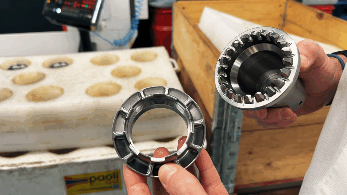 Dino Paoli uses ENCY to machine complex Hurricane wheel gun components for Formula 1