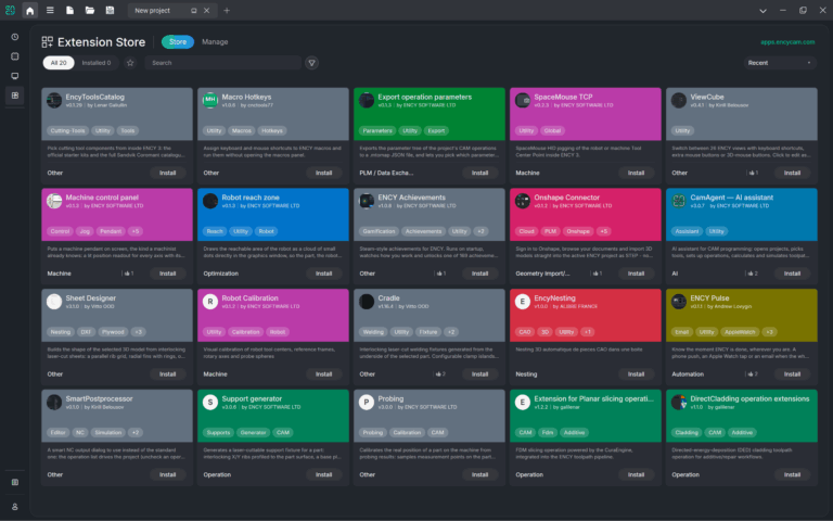 ENCY Launches Extension Store: Tailor CAM to Your Production Needs