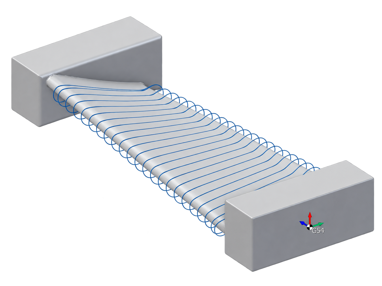 Spiral pass pattern over the airfoil