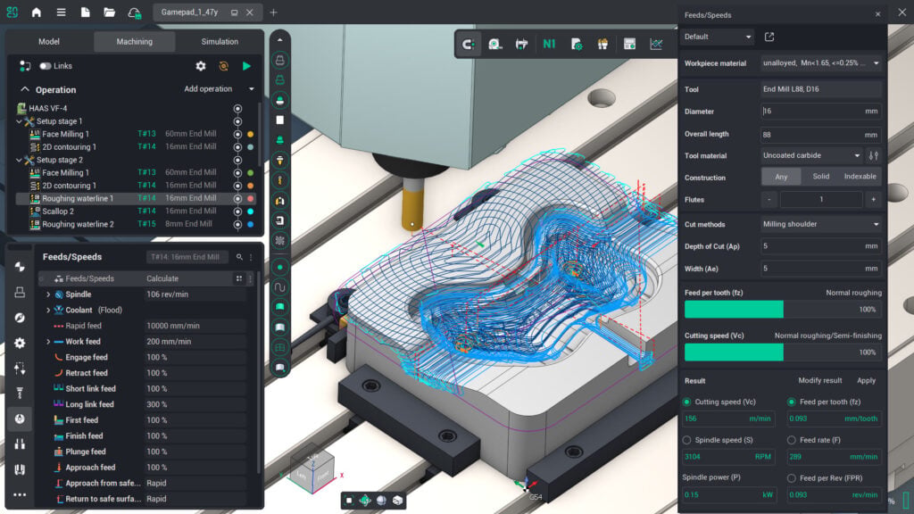 ENCY 3.0 Feeds & Speeds calculator with Walter, Kennametal, and Sandvik cutting data