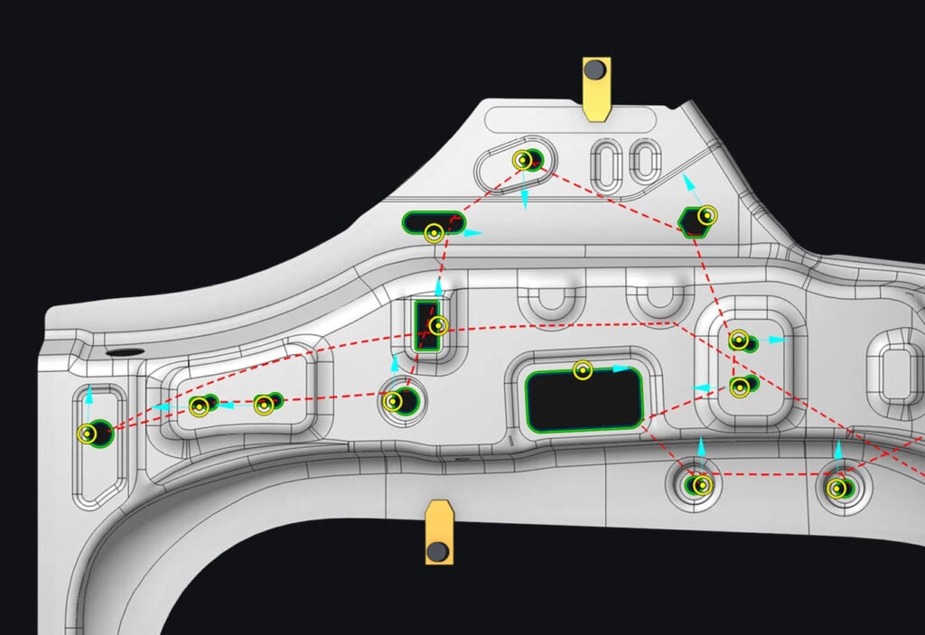 ENCY 3.0 laser cutting — automatic recognition of holes, slots, and standard contours