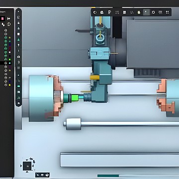 CNC turning center using live-tooling to machine a cylindrical metal workpiece held between a chuck and steady rest